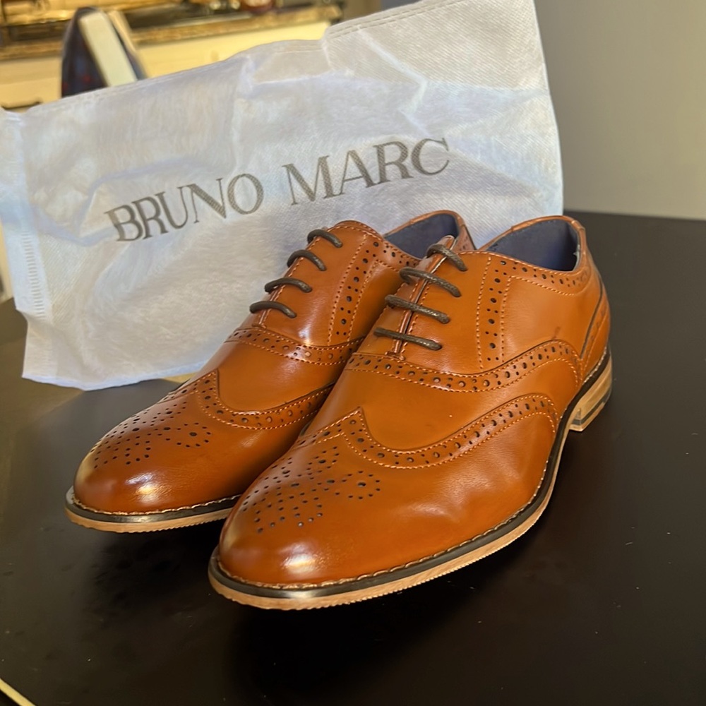 Bruno Marc Boy’s Classic Oxfords Wingtip Dress Shoes Size 5 Style Prince K2